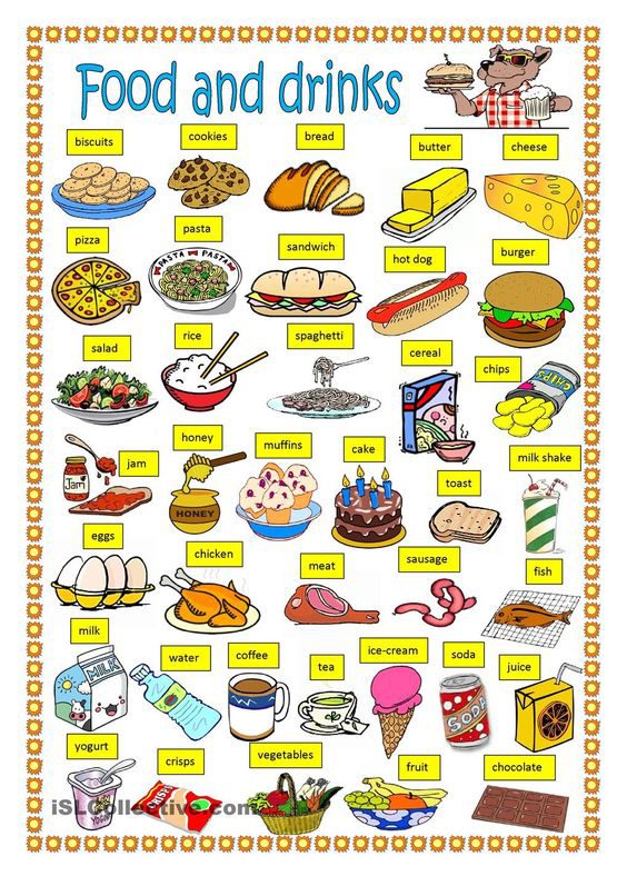Alimentos em inglês