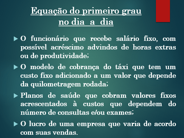 Você pode explicar a diferença entre a equação de primeiro grau e