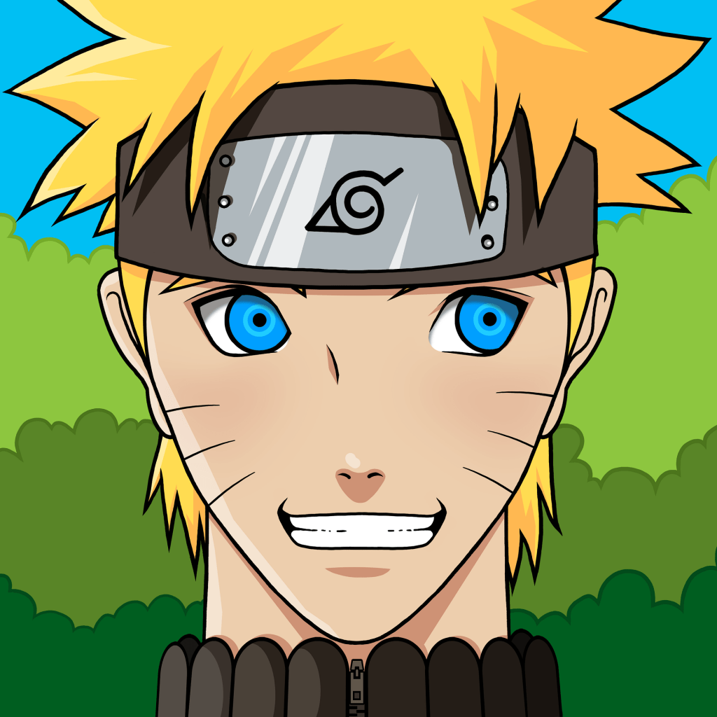 Naruto anime desenhando com lápis