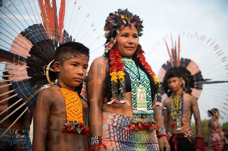 Índios Karajá Xambioá se reúnem em área próxima a Aldeia Okara, Foto de Marcelo Camargo/Agência Brasil CCBY3.0,20 de out de 2015.