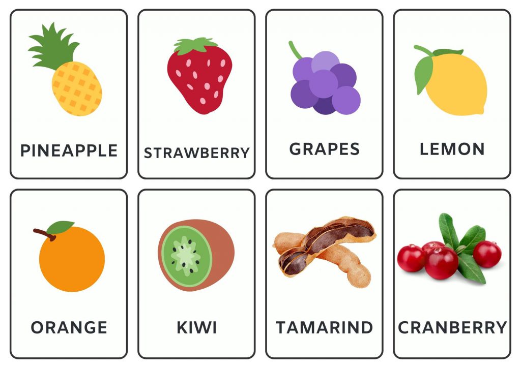 Aprender as frutas em inglês com exemplos - New