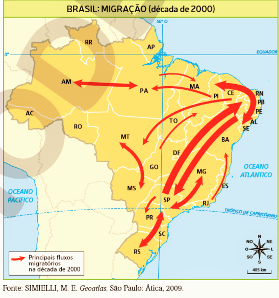 You are currently viewing Geografia – Deslocamento Interno – Brasil