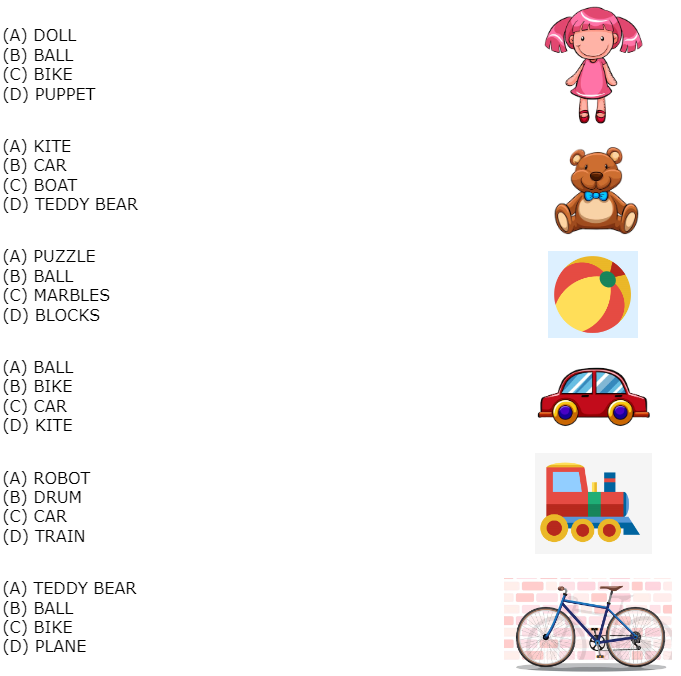 Nomes de brinquedos em Inglês