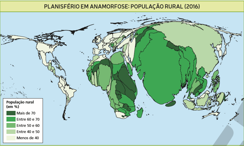 ConecteGeo: Mapa Mundi: relação população-território