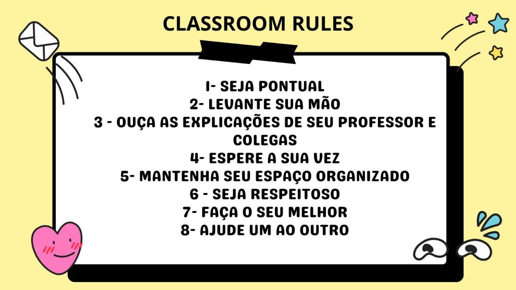 Língua Inglesa – Classroom rules – Conexão Escola SME