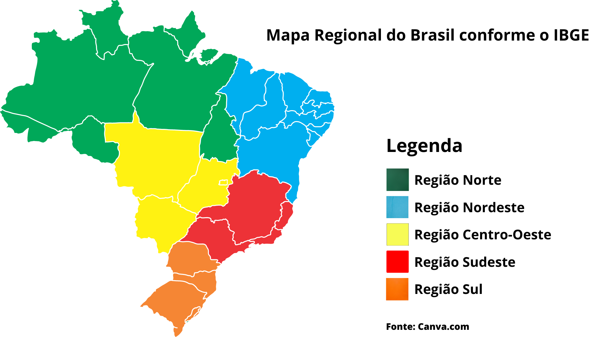 You are currently viewing Geografia – A divisão político-administrativa e a divisão regional do Brasil