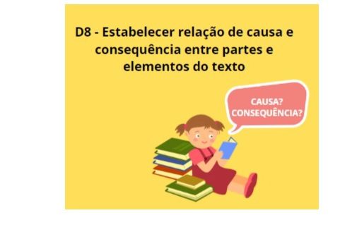 You are currently viewing Língua Portuguesa – D8 – Estabelecer relação de causa e consequência entre partes e elementos do texto
