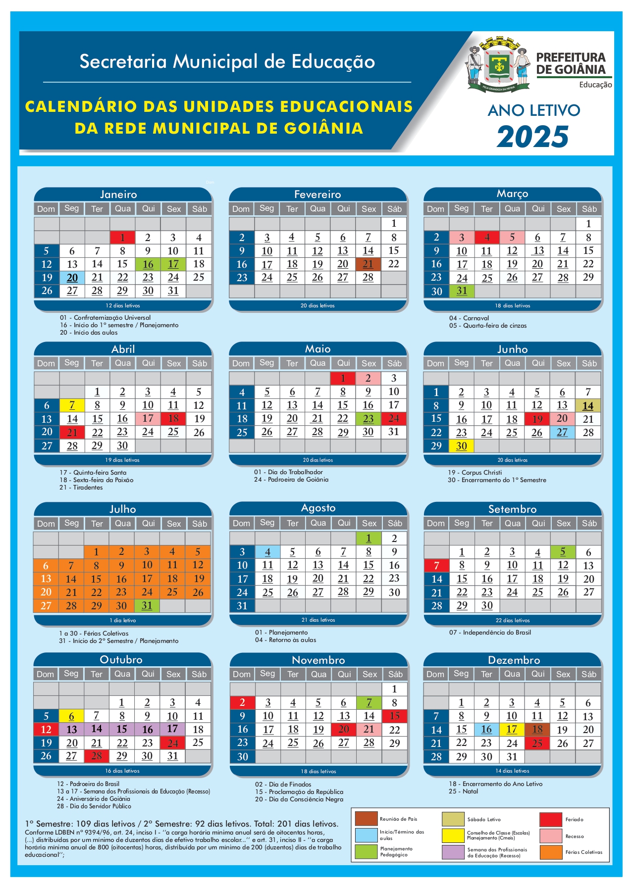Calendário 2025